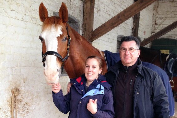 Ehemaliges Schulpferd Magic und Kerstin Huldt mit Happy