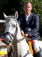 Unser Reitlehrer Matthias Bojer, Sieger des S-Springen auf dem Kornspringer Turnier im Juni 2011