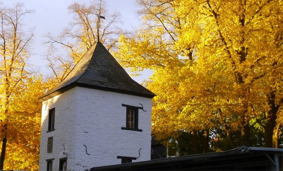 Der historische Thurner Hof in Köln Dellbrück im Herbst